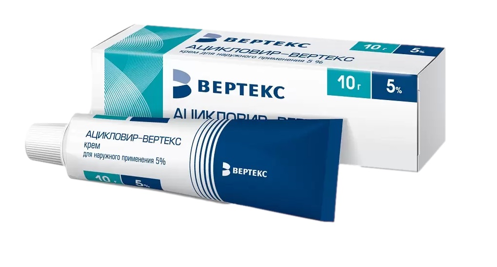 Aцyklovir-verteks, krem ​​dlaruжnogogo oprimenenaina 5%, 10g (werteks ...